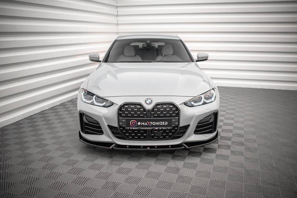 Front Lippe / Front Splitter / Frontansatz V.2 für BMW i4 M-Paket G26 von Maxton Design