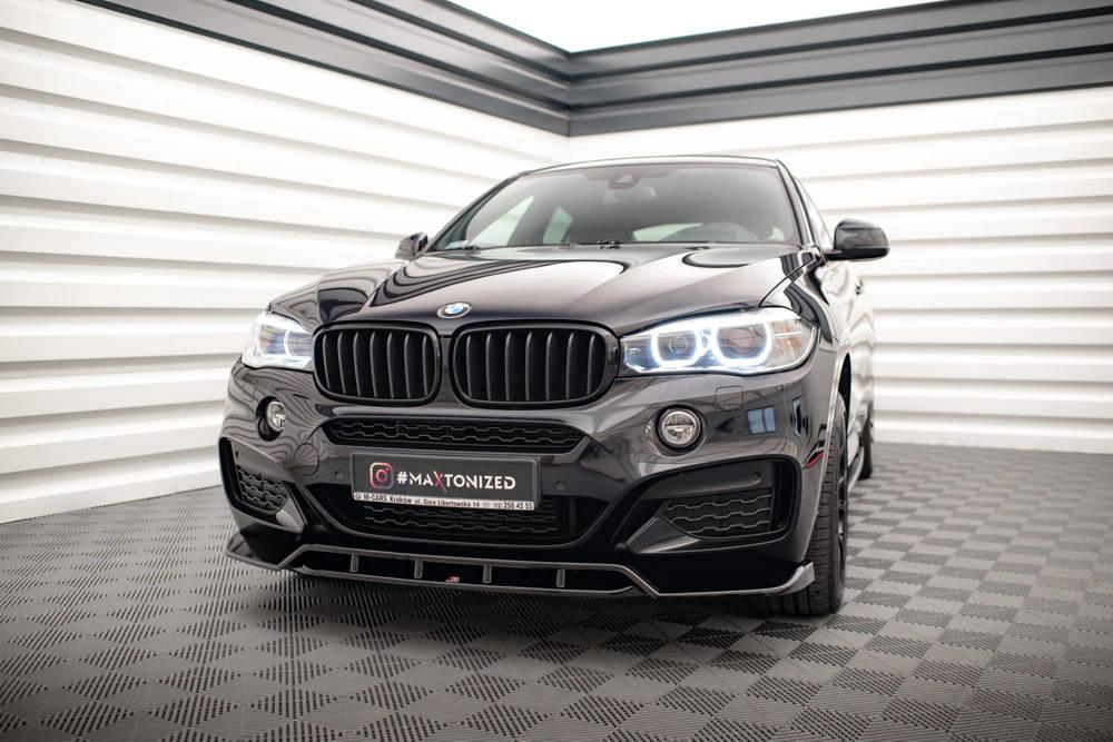 Front Lippe / Front Splitter / Frontansatz V.2 für BMW X6 M-Paket F16 von Maxton Design