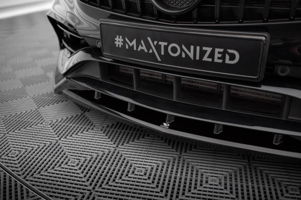Front Lippe / Front Splitter / Frontansatz V.2 für Mercedes A-Klasse W176 AMG-Line Facelift von Maxton Design