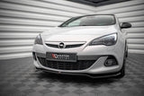 Front Splitter / Cup Schwert / Frontansatz V.2 für Opel Astra J GTC OPC-Line von Maxton Design