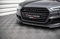 Front Lippe / Front Splitter / Frontansatz V.3 für Audi A3 S-Line 8V Facelift Sportback von Maxton Design