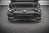 Front Lippe / Front Splitter / Frontansatz Racing mit Flaps für VW Golf 8 GTI von Maxton Design
