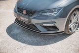Front Splitter / Cup Schwert / Frontansatz V.4 für Seat Leon Cupra / FR Mk3 FL von Maxton Design