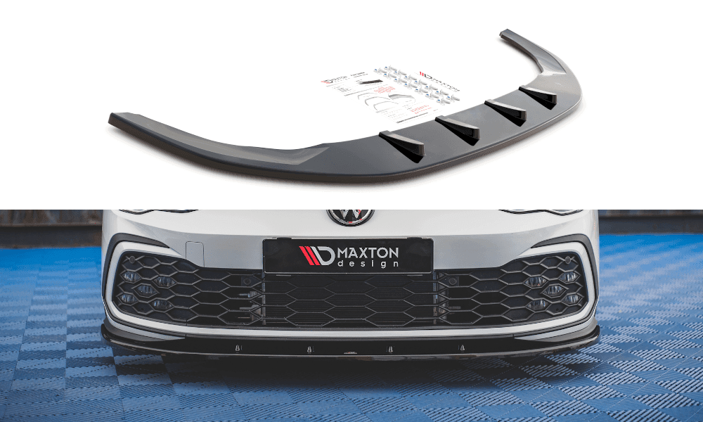 Front Lip / Front Splitter / Front Approach V.1 for VW Golf 8 GTI by Maxton Design