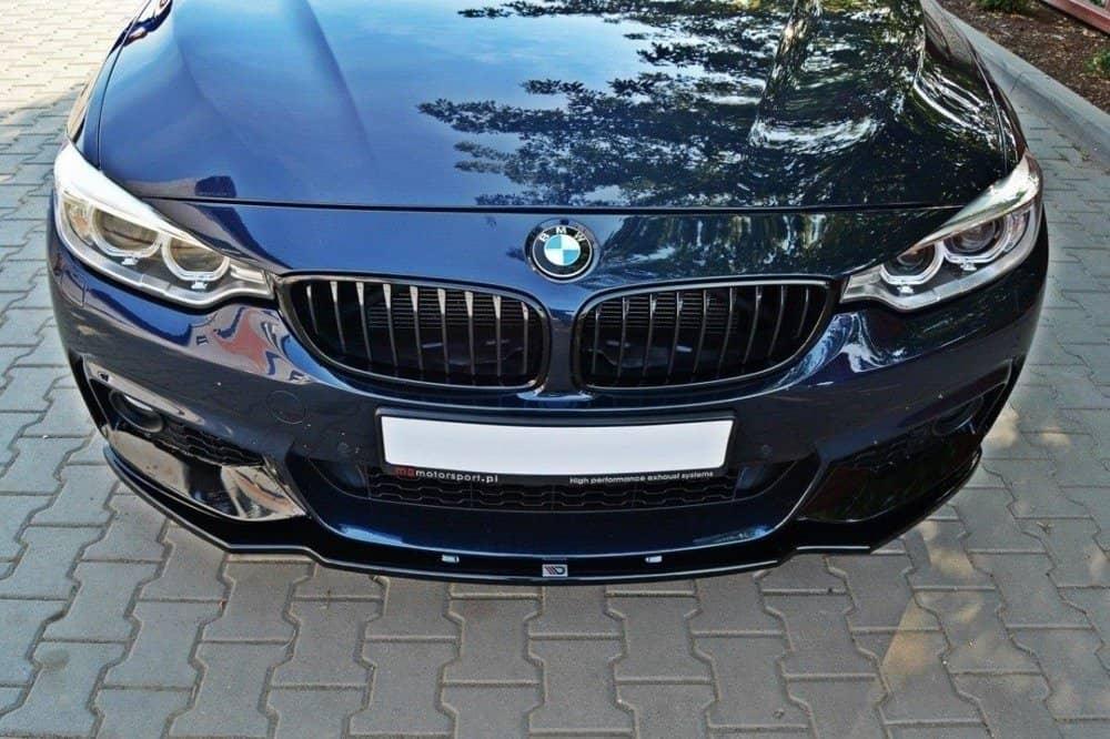 Front Lippe / Front Splitter / Frontansatz V.1 für BMW 4er F32 M-Paket von Maxton Design