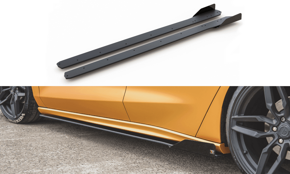 Seitenschweller Erweiterung Racing mit Flaps für Ford Focus ST MK4 von Maxton Design