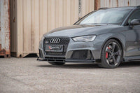 Front Splitter / Cup Schwert / Frontansatz Racing mit Flaps für Audi RS3 8V Sportback von Maxton Design