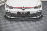 Front Lippe / Front Splitter / Frontansatz Racing mit Flaps für VW Golf 8 GTI von Maxton Design
