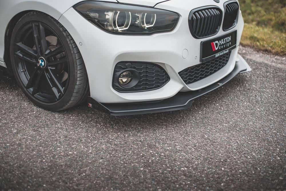 Front Splitter / Cup Schwert / Frontansatz V.3 mit Flaps Racing für BMW 1 F20 Facelift M-Paket / M140i von Maxton Design