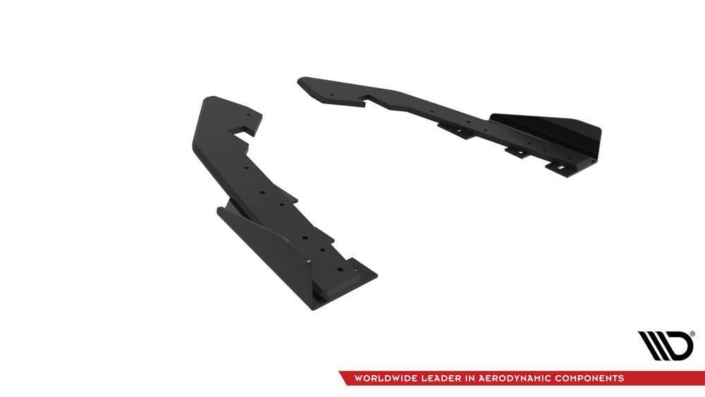 Seitliche Heck Diffusor Erweiterung Street Pro + Flaps für BMW 2 Coupe G42 von Maxton Design