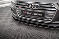 Front Lippe / Front Splitter / Frontansatz Street Pro für Audi A5 S-Line / S5 Coupe / Sportback F5 von Maxton Design