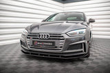Front Lippe / Front Splitter / Frontansatz Street Pro für Audi A5 S-Line / S5 Coupe / Sportback F5 von Maxton Design