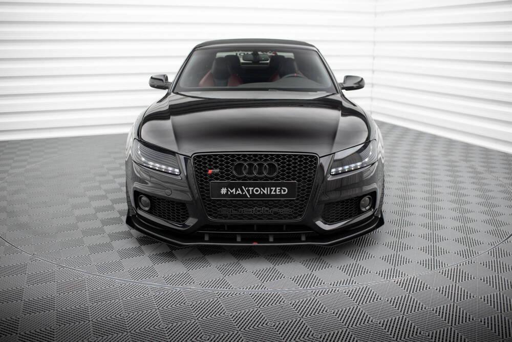 Front Lippe / Front Splitter / Frontansatz Street Pro mit Flaps für Audi A5 S-Line / S5 8T von Maxton Design