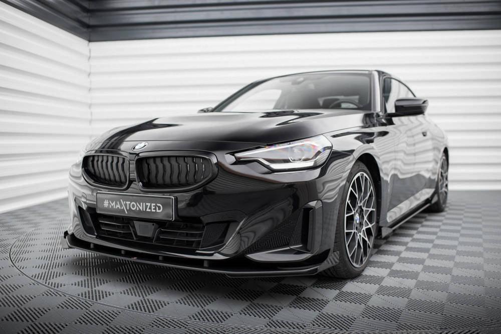 Front Lippe / Front Splitter / Frontansatz Street Pro + Flaps für BMW 2 Coupe G42 von Maxton Design