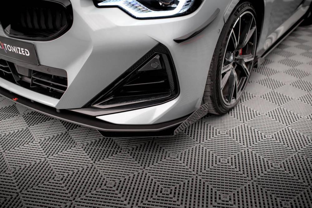 Front Lippe / Front Splitter / Frontansatz Street Pro mit Flaps für BMW 2 Coupe M-Paket / M240i G42 von Maxton Design