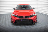 Front Lippe / Front Splitter / Frontansatz mit Flaps für Honda Civic X Sport von Maxton Design