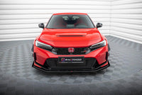 Front Lippe / Front Splitter / Frontansatz mit Flaps für Honda Civic X Sport von Maxton Design