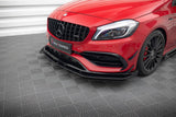 Front Lippe / Front Splitter / Frontansatz Street Pro mit Flaps für Mercedes-Benz A45 AMG Aero W176 von Maxton Design