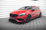 Front Lippe / Front Splitter / Frontansatz Street Pro mit Flaps für Mercedes-Benz A45 AMG Aero W176 von Maxton Design