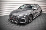 Front Splitter / Cup Schwert / Frontansatz Street Pro Splitter + Flaps V.1 Audi S3 8Y von Maxton Design
