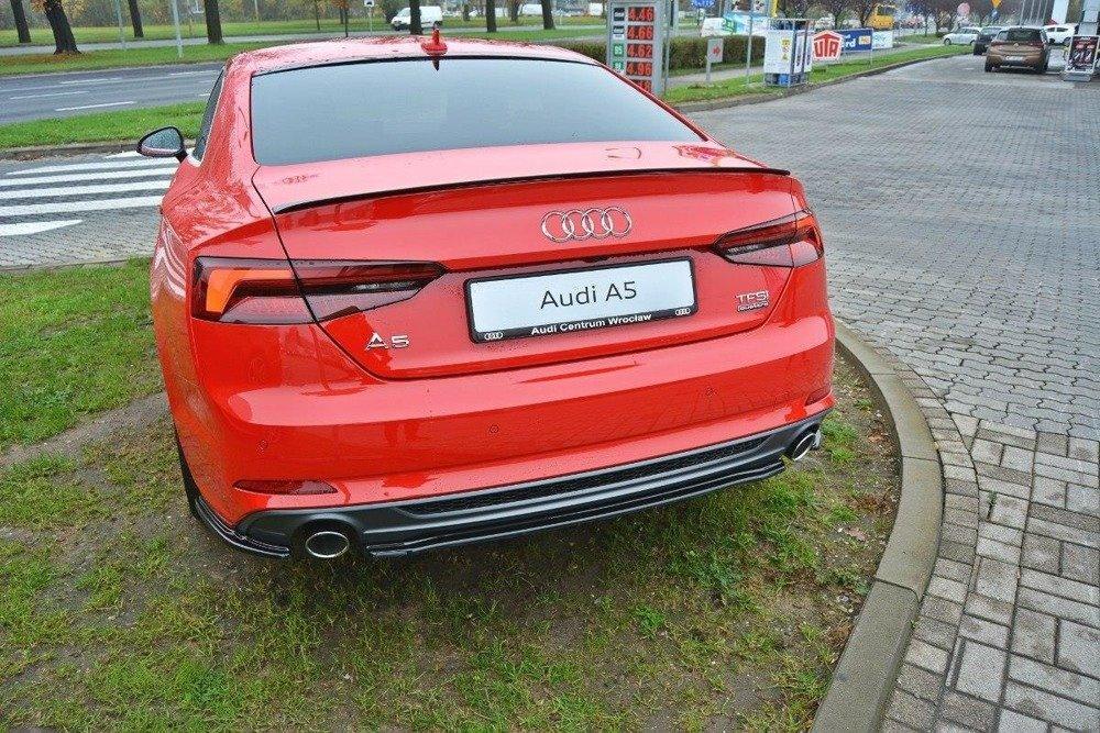 Zentraler Hinterer Splitter mit vertikalen Flaps für Audi A5 F5 S-Line von Maxton Design