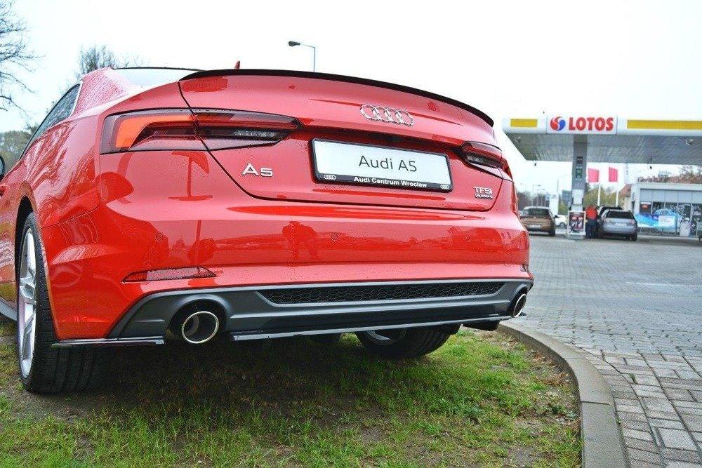 Zentraler Hinterer Splitter mit vertikalen Flaps für Audi A5 F5 S-Line von Maxton Design