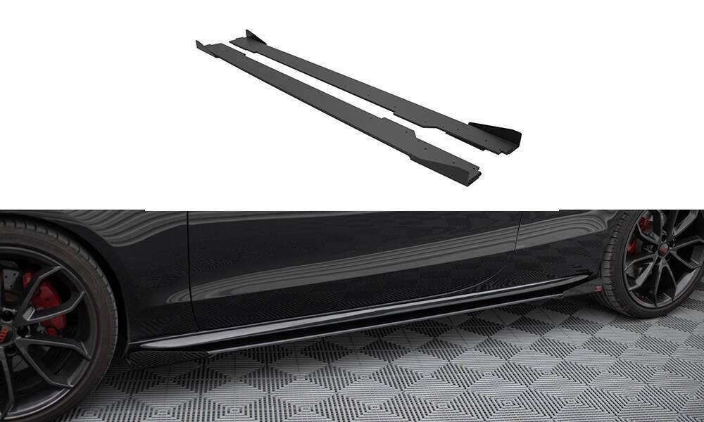 Seitenschweller Erweiterung Street Pro mit Flaps für Audi A5 / A5 S-Line / S5 Coupe / Cabrio 8T / 8T Facelift von Maxton Design
