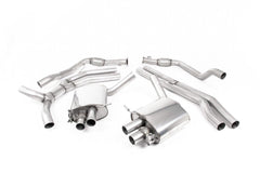 Milltek sports exhaust system from cat for Audi RS4 B9 2.9 V6 Turbo Avant (without OPF) from 2018