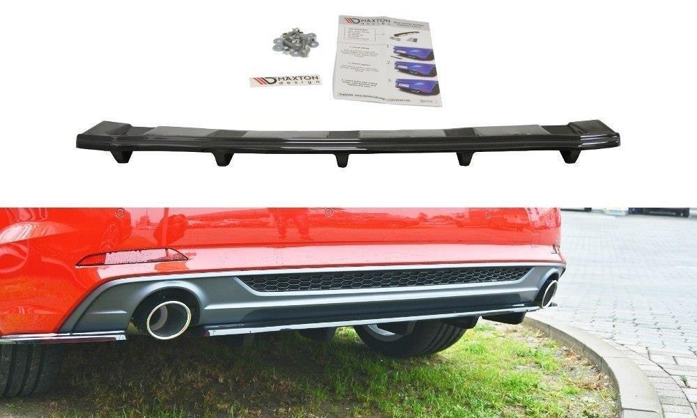 Zentraler Hinterer Splitter mit vertikalen Flaps für Audi A5 F5 S-Line von Maxton Design