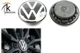 VW Dynamische Nabendeckel für Felgen Nachrüstpaket 4x Original Zubehör