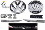 VW Golf 7 5G GTI Vor-Facelift schwarze Zeichen vorne + hinten + Seite Black-Bundle