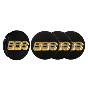 BBS 3D Rotation Nabendeckel mit Logo Gold Set (4 Stück)