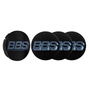 BBS 3D Rotation Nabendeckel mit Logo indigo bluer Set (4 Stück)