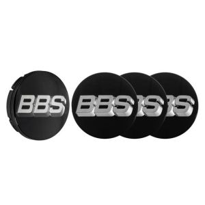 BBS 3D Rotation Nabendeckel mit Logo platinum silber Set (4 Stück)