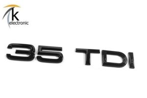 Audi A3 8Y 35 TDI Schriftzug schwarz hinten
