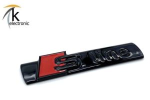 AUDI S line schwarzes Zeichen Kotflügel mit roter Raute