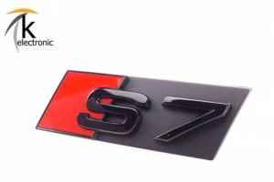 Audi S7 4G C7 Schriftzug schwarz rote Raute vorne