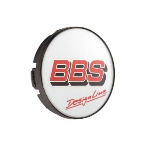 BBS 2D Nabendeckel Geprägt Silber mit Logo Rot / Schwarz / Grau (1 Stück)