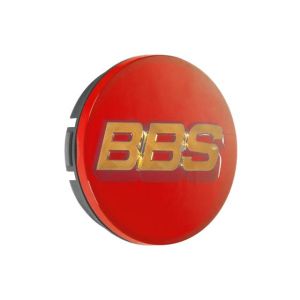 BBS 3D Nabendeckel Rot mit Logo Gold (1 Stück)