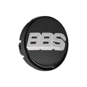 BBS 2D Nabendeckel Chrom mit Geprägtem Logo Grau/Weiss (1 Stück)