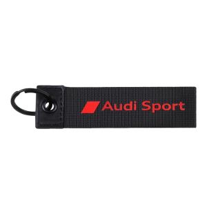 Original Audi Sport Schlüsselanhänger Schlüsselband Keyring Schlaufe schwarz/rot