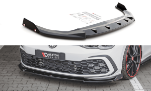 Front Splitter / Cup Schwert / Frontansatz V.3 mit Flaps für VW Golf 8 GTI von Maxton Design