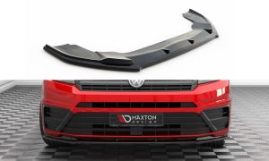 Front Lippe / Front Splitter / Frontansatz Racing V.3 mit Flaps für VW Golf 6 GTI von Maxton Design