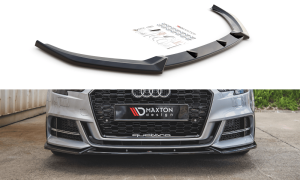 Front Splitter / Cup Schwert / Frontansatz V.3 für Audi S3 8V Facelift Limousine von Maxton Design