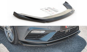 Front Splitter / Cup Schwert / Frontansatz V.5 für Seat Leon Cupra / FR Mk3 FL von Maxton Design