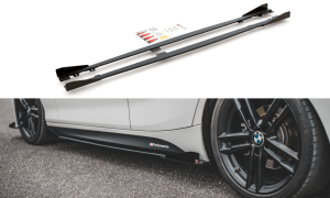 Seitenschweller Erweiterung V.2 Racing mit Flaps für BMW 1er F20 M-Paket / M135i /M140i von Maxton Design