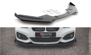 Front Splitter / Cup Schwert / Frontansatz V.3 mit Flaps Racing für BMW 1 F20 Facelift M-Paket / M140i von Maxton Design