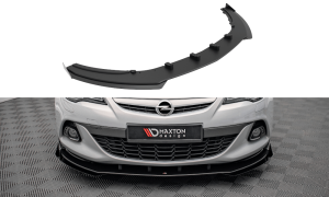 Front Splitter / Cup Schwert / Frontansatz Street Pro mit Flaps für Opel Astra J GTC OPC-Line von Maxton Design