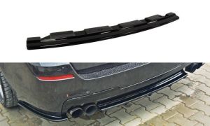 Zentraler hinterer Splitter für BMW 5 F11 M-Paket mit zwei doppel Auspuffendrohren von Maxton Design