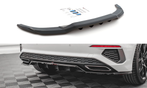 Zentraler hinterer Splitter mit vertikalen Flaps für Audi A3 8Y S-Line Sportback von Maxton Design